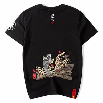 V5 短袖 男士T恤 印花款 鯉魚(yú)黑色 
