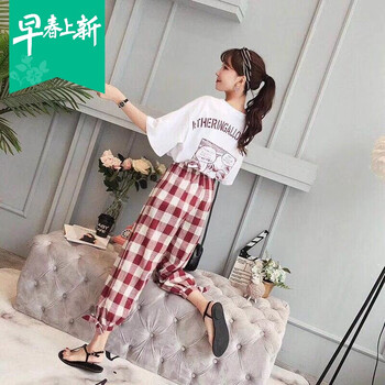 古萊登（GODLIKE） 雙腰 喇叭褲 女 八分褲 休閑褲