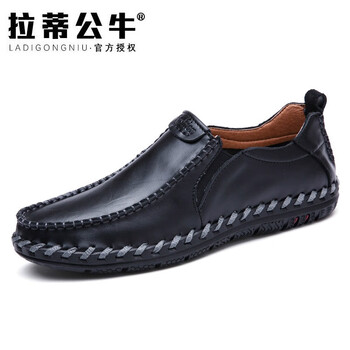 拉蒂公牛（LADIGONGNIU）男士701黑色套腳 41