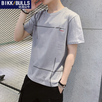 比克公牛（BIKKBULLS） 短袖 男士T恤 2009灰色 