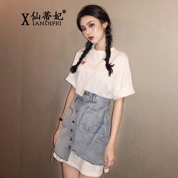 仙蒂妃（xiandifei） 字母 口袋，紐扣 連衣裙