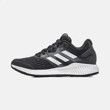 阿迪達斯（Adidas）跑步鞋BW0297一號黑色+亮白 
