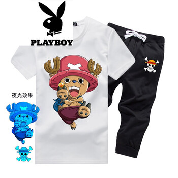 花花公子（PLAYBOY） 短袖 男士T恤 喬巴白 
