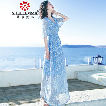 希爾愛瑪（SHELLEMMA） 花色 花邊 連衣裙