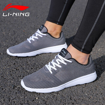 李寧（LI-NING）跑步鞋鐵青灰/新基礎(chǔ)黑/基礎(chǔ)白 42
