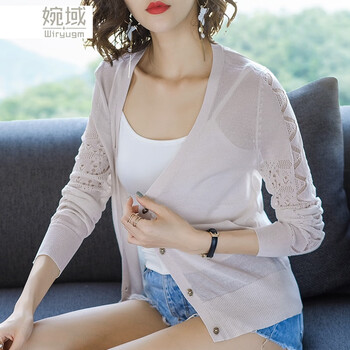 系帶長(zhǎng)袖外套，微胖女神的福音