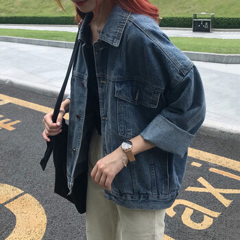 艾卓菲（AIZHUOFEI） POLO領(lǐng) 長袖 女 短外套 口袋，紐扣，多口袋