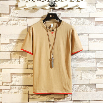 晨唐 五分袖 男士T恤 MY2005-卡其 