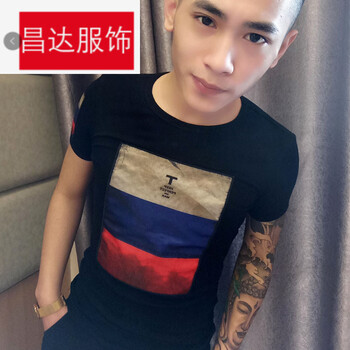 騎士普丁（Putin．rider） 短袖 男士T恤 三色T黑色 