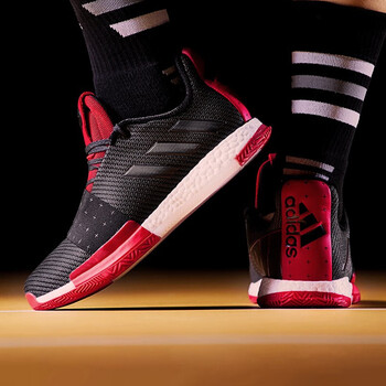 阿迪達(dá)斯（Adidas）籃球鞋黑紅G54767 
