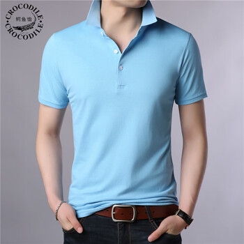 鱷魚(yú)恤（CROCODILE） 短袖 男士T恤 1208淺藍 