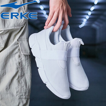 鴻星爾克（ERKE）跑步鞋 正白 51118314185 44，39，40，41，42，43