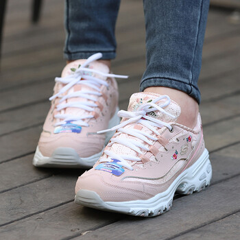 斯凱奇（SKECHERS）跑步鞋11977-LTPK/淡粉/刺繡款 
