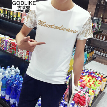 古萊登（GODLIKE） 短袖 男士T恤 白衣 黑褲 