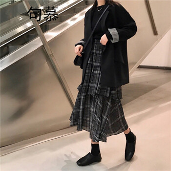 元素,公主,新款,裙子,樣式,格子,流行,高腰,趨勢,連衣