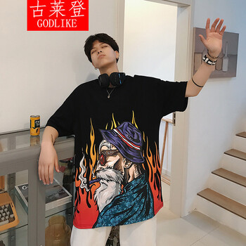 古萊登（GODLIKE） 短袖 男士T恤 T909黑色 