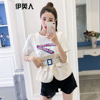 寬松印花袖衫，微胖妹子的福音