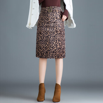 高腰毛呢半身裙，微胖妹子的福音