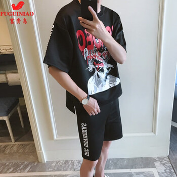 富貴鳥 短袖 男士T恤 D433黑色 