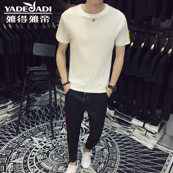 雅得雅帝（YADEYADI） 短袖 男士T恤 白色 