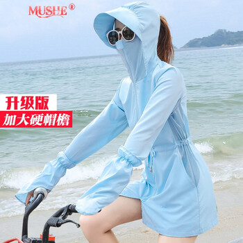 慕舍（mushe） 連帽 長(zhǎng)袖 女 短外套 口袋，拼接，拉鏈，多口袋，紗網(wǎng)