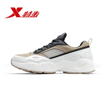 特步（XTEP）跑步鞋白米黑色 42