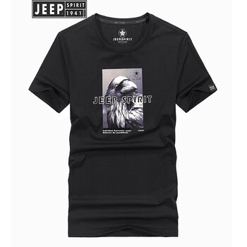 Jeep 短袖 男士T恤 1019黑色 