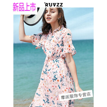 性感小心機(jī)，荷葉邊連衣裙秀氣質(zhì)