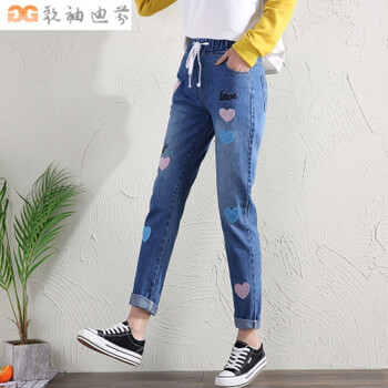 修身牛仔鉛筆褲，微胖妹子的福音