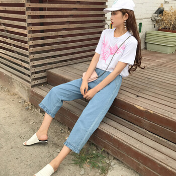 夏季穿搭，九分牛仔褲來助力