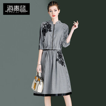 元素,樣式,新款,格紋,流行,趨勢(shì),衣裙,蕾絲