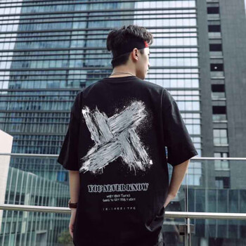 Freamve 短袖 男士T恤 黑灰色 