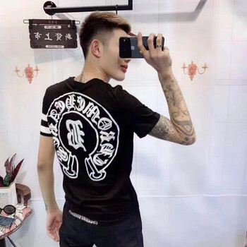 其他品牌 短袖 男士T恤 黑色 新款 B 