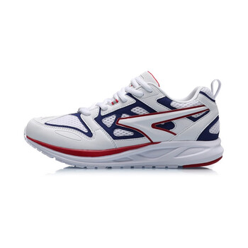 李寧（LI-NING）跑步鞋標準白/深寶藍/公牛紅 