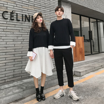 印花少女連衣裙