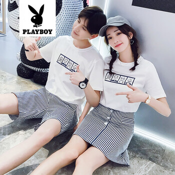 花花公子（PLAYBOY） 短袖 男士T恤 圖色套裝 