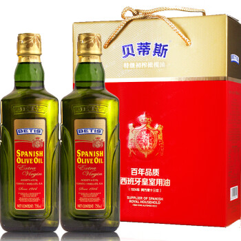 贝蒂斯（BETIS）特级初榨橄榄油礼盒 春节送礼年货礼盒 西班牙原装进口  750ml*2瓶