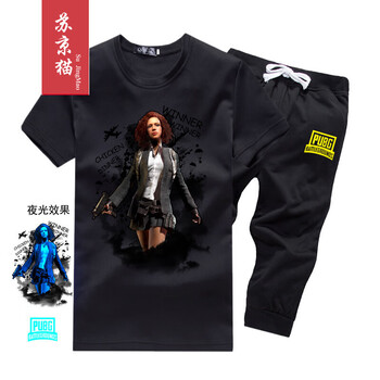 蘇京貓 短袖 男士T恤 套裝3黑 