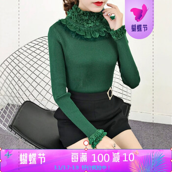 系帶長(zhǎng)袖針織衫，微胖女神的福音