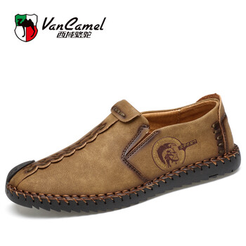 西域駱駝（Van CameL）男士卡其色(套腳單鞋) 41