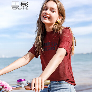 香影（xiangying） 拼色 短袖 T恤 女 圓領(lǐng)