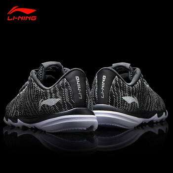 李寧（LI-NING）跑步鞋 基礎(chǔ)黑/銀灰白 42