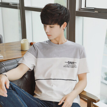 爵森馬公子（JUESENMAGONGZI） 短袖 男士T恤 C29中灰 