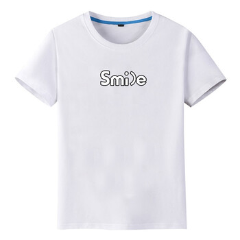 雪薔薇 短袖 男士T恤 smile白 