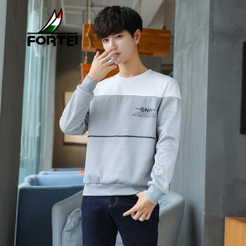 富鋌（FORTEI） 長(cháng)袖 男士T恤 淺灰 