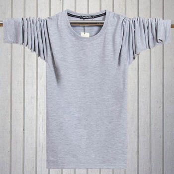 歐曼玫 長(cháng)袖 男士T恤 灰色 長(cháng)袖純衫 M