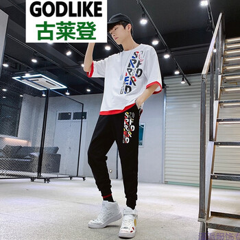 古萊登（GODLIKE） 五分袖 男士T恤 B202白色 