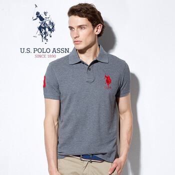 U.S. POLO ASSN. 短袖 男士T恤 中灰-24805 