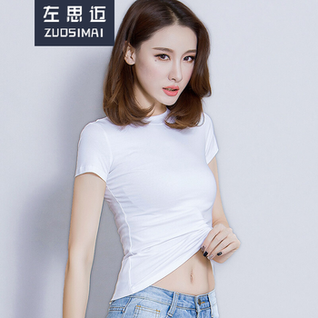 左思邁（zuosimai） 露背 短袖 T恤 女 半高領(lǐng)