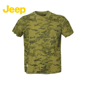 Jeep 短袖 男士T恤 軍綠色N3 